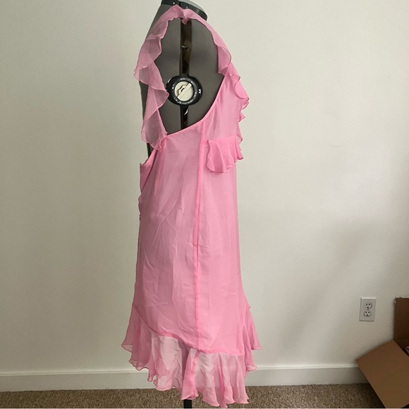 Kim Shui Baby Pink Chiffon Mini Dress, Size Large NWOT - Picture 5 of 12